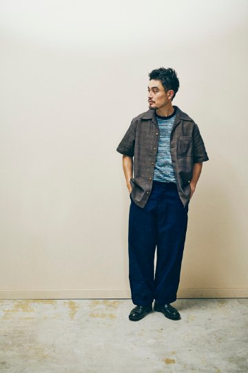 SOS26-KSK カノコ・アイマダラオープンカラーシャツ SOS26KSK SAMURAIJEANS サムライジーンズ サムライジーンズオープンカラーシャツの画像