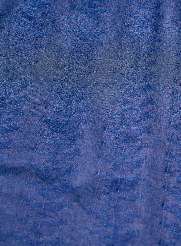 SSS26-01 千眼（センゲン）インディゴジャカードワークシャツ SSS2601 SAMURAIJEANS サムライジーンズワークシャツ 長袖シャツの画像