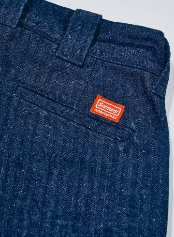 先行予約受付中！SWC510DBN-HB ダブルニーワークパンツ SWC510DBNHB SAMURAIJEANS サムライジーンズデニムジーンズ SAMURAIWORKCLOTHESの画像