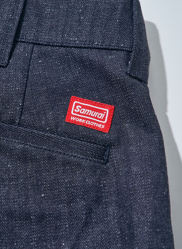 先行予約受付中！SWC250C-HB ショートパンツ SWC250CHB SAMURAIJEANS サムライジーンズデニムジーンズ SAMURAIWORKCLOTHES ヘリンボーンの画像