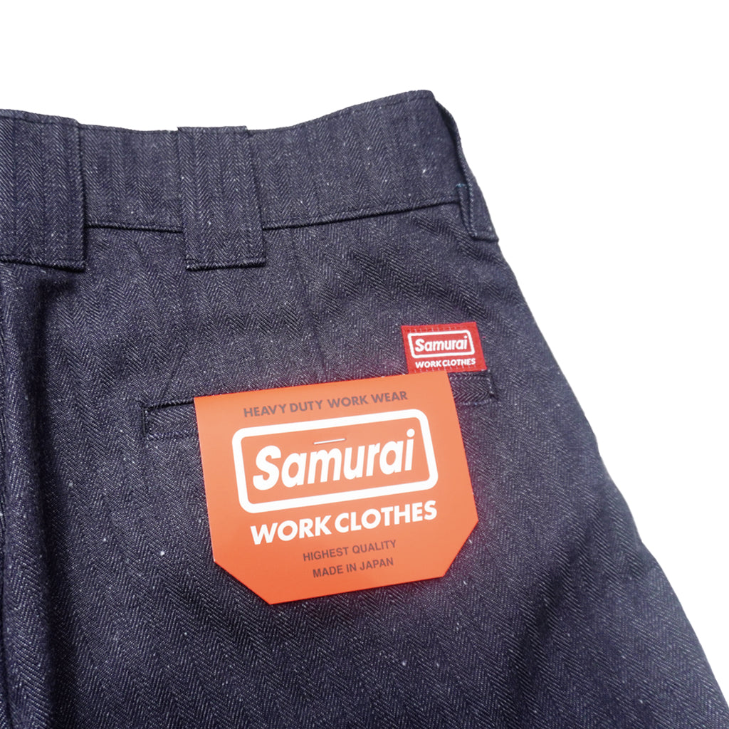 先行予約受付中！SWC250C-HB ショートパンツ SWC250CHB SAMURAIJEANS サムライジーンズデニムジーンズ SAMURAIWORKCLOTHES ヘリンボーンの画像