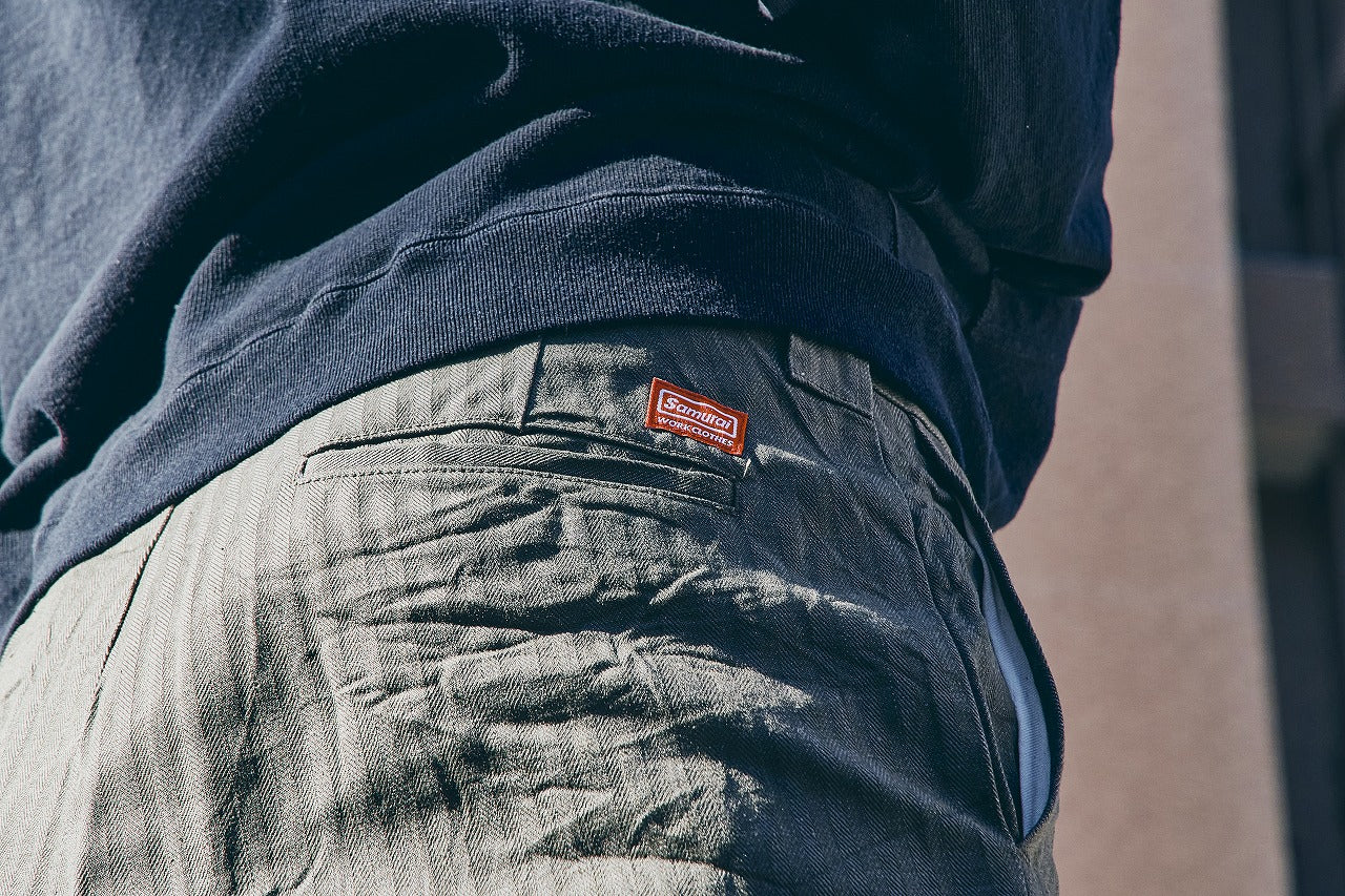 SWC250C-HB ショートパンツ SWC250CHB SAMURAIJEANS サムライジーンズデニムジーンズ SAMURAIWORKCLOTHES ヘリンボーンの画像