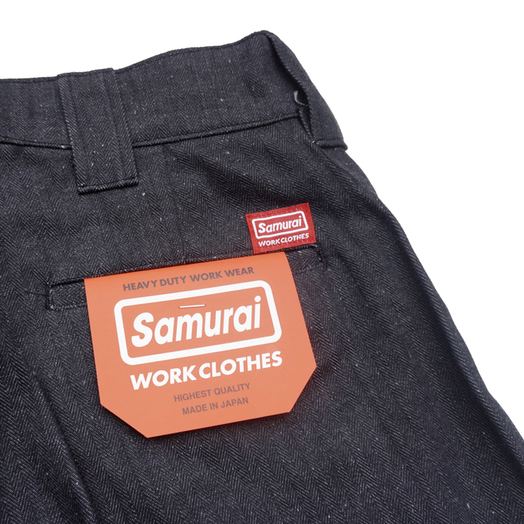 先行予約受付中！SWC250C-HB ショートパンツ SWC250CHB SAMURAIJEANS サムライジーンズデニムジーンズ SAMURAIWORKCLOTHES ヘリンボーンの画像