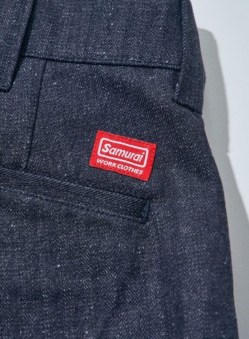 先行予約受付中！SWC250C-HB ショートパンツ SWC250CHB SAMURAIJEANS サムライジーンズデニムジーンズ SAMURAIWORKCLOTHES ヘリンボーンの画像