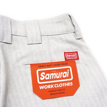 先行予約受付中！SWC250C-HB ショートパンツ SWC250CHB SAMURAIJEANS サムライジーンズデニムジーンズ SAMURAIWORKCLOTHES ヘリンボーンの画像
