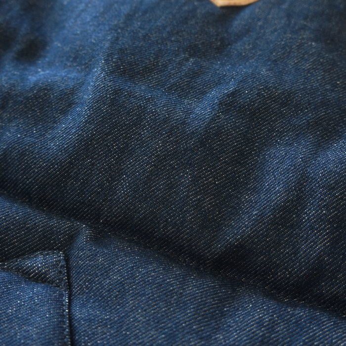 FN-OJ-DPV001 12.5oz DENIM PUFFER VEST FNOJDPV001 FLATHEAD フラットヘッド デニムベスト アウターの画像