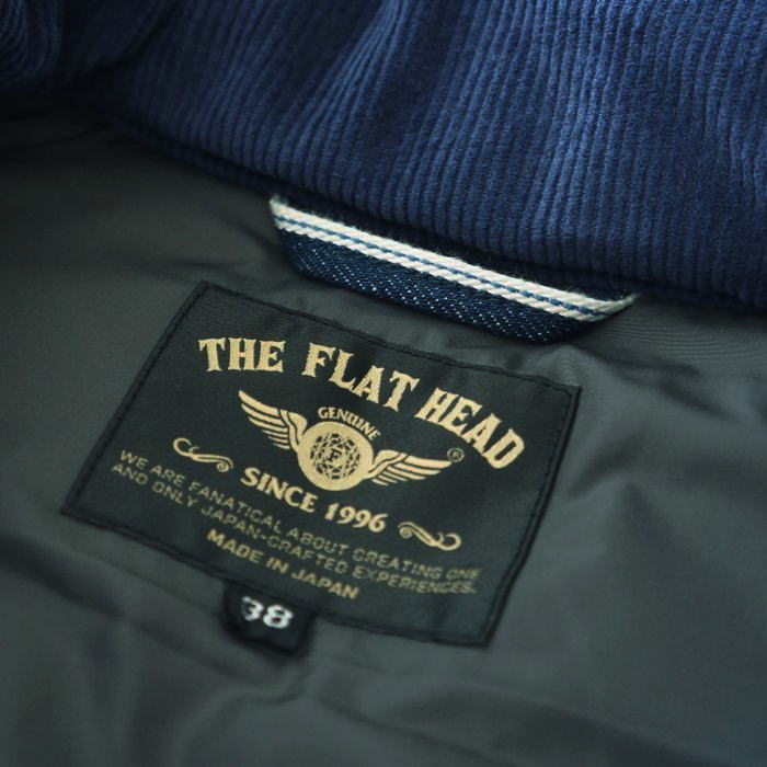 FN-OJ-DPV001 12.5oz DENIM PUFFER VEST FNOJDPV001 FLATHEAD フラットヘッド デニムベスト アウターの画像