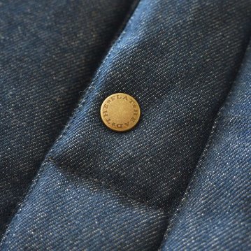 FN-OJ-DPV001 12.5oz DENIM PUFFER VEST FNOJDPV001 FLATHEAD フラットヘッド デニムベスト アウターの画像