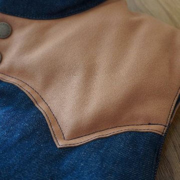 FN-OJ-DPV001 12.5oz DENIM PUFFER VEST FNOJDPV001 FLATHEAD フラットヘッド デニムベスト アウターの画像