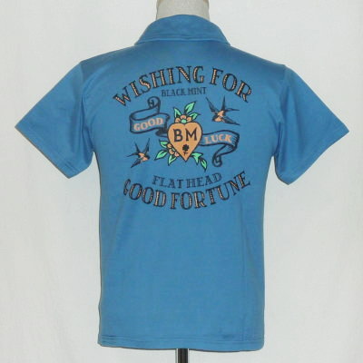 TNV-06W-サックスブルー-WISHING FOR-TNV06W-FLATHEAD-フラットヘッドTシャツ-フラットヘッドポロシャツ-BLACKMINT-ブラックミントTシャツの画像