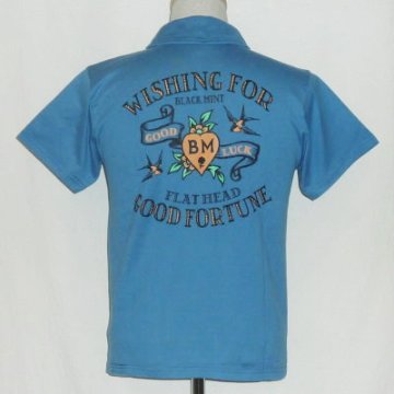 TNV-06W-サックスブルー-WISHING FOR-TNV06W-FLATHEAD-フラットヘッドTシャツ-フラットヘッドポロシャツ-BLACKMINT-ブラックミントTシャツの画像