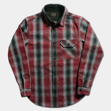 HV-59 OMBRE HEAVY NEL SHIRT HV59 DELUXEWARE デラックスウエアシャツ シャツ長袖 ネルシャツの画像