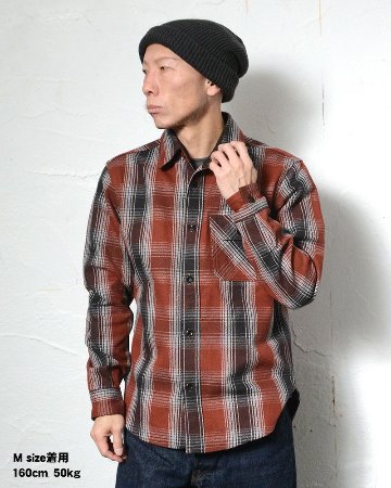 HV-59 OMBRE HEAVY NEL SHIRT HV59 DELUXEWARE デラックスウエアシャツ シャツ長袖 ネルシャツの画像