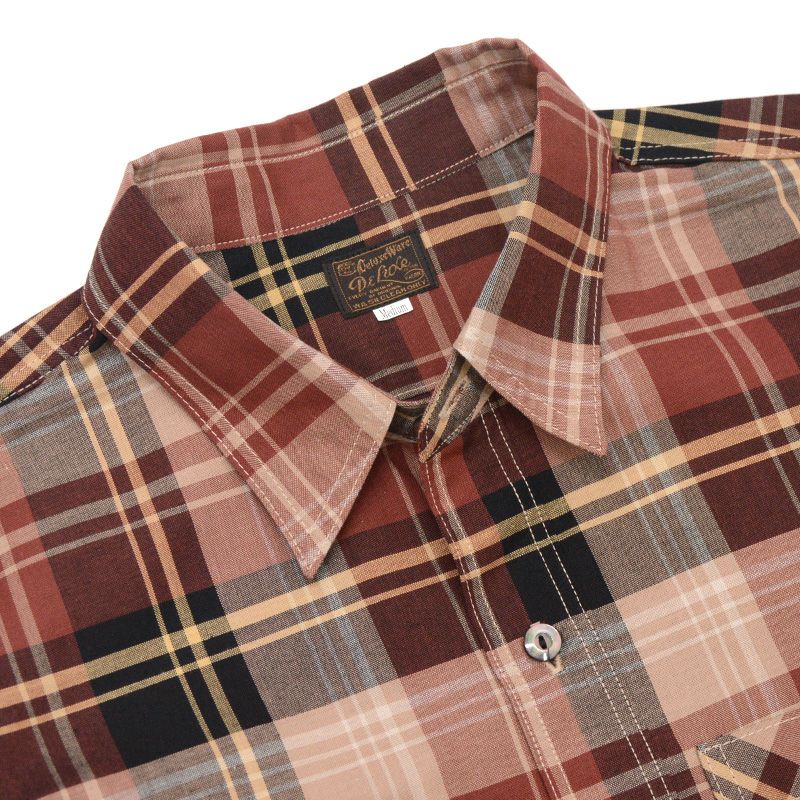 LV-33 VINTAGE RED CHECK LV33 DELUXEWARE デラックスウエアシャツ シャツ長袖の画像