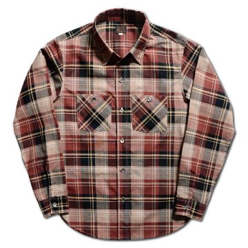 LV-33 VINTAGE RED CHECK LV33 DELUXEWARE デラックスウエアシャツ シャツ長袖の画像