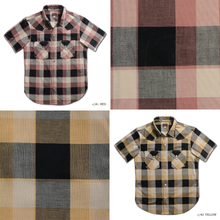 WWS-32S WESTERN CHECK SHIRT WWS32S DELUXEWARE デラックスウエア半袖シャツ シャツ半袖の画像