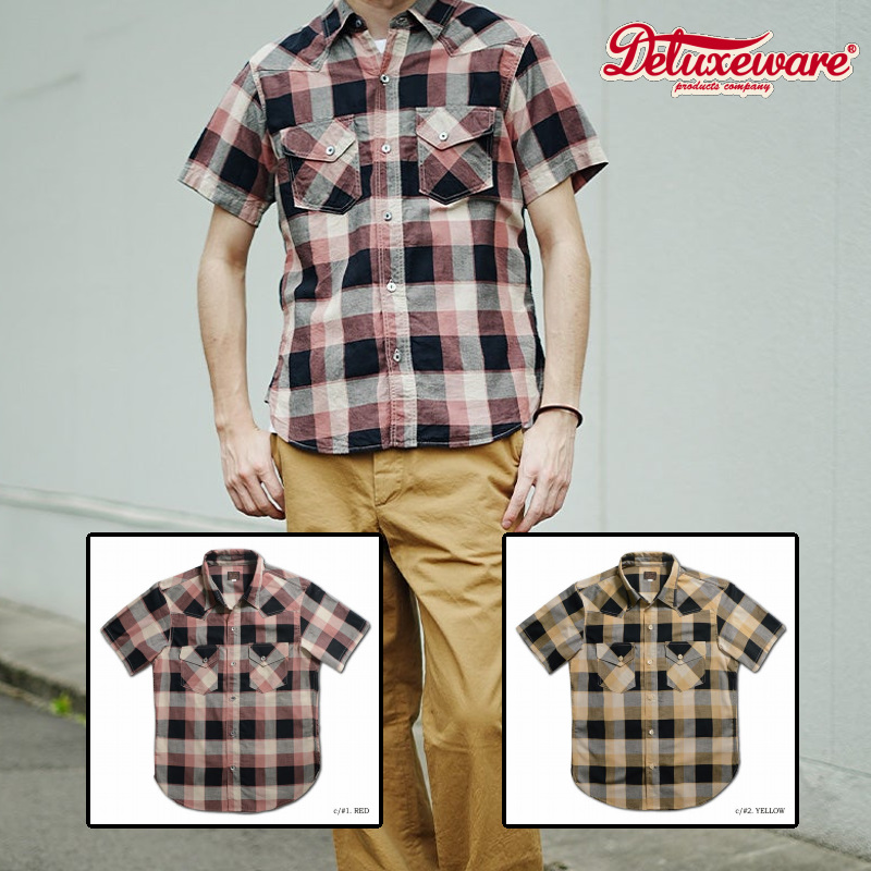 WWS-32S WESTERN CHECK SHIRT WWS32S DELUXEWARE デラックスウエア半袖シャツ シャツ半袖の画像