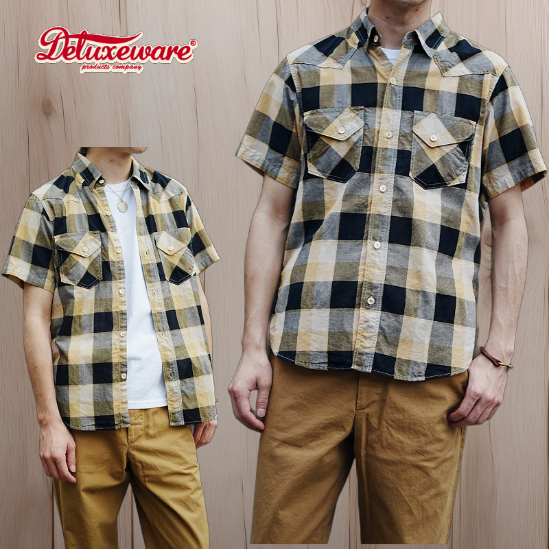 WWS-32S WESTERN CHECK SHIRT WWS32S DELUXEWARE デラックスウエア半袖シャツ シャツ半袖の画像