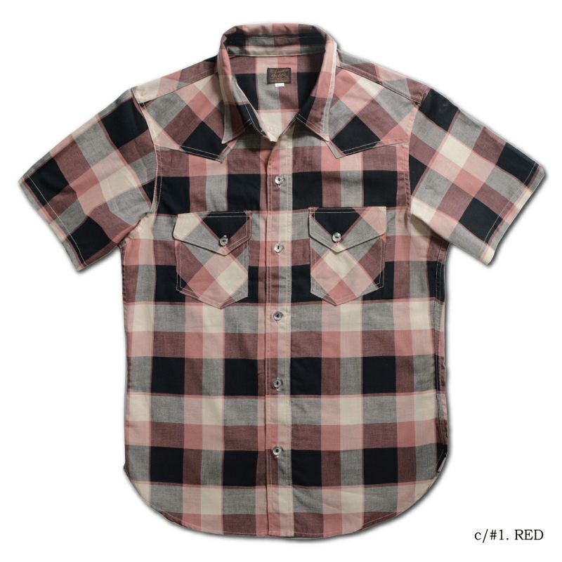 WWS-32S WESTERN CHECK SHIRT WWS32S DELUXEWARE デラックスウエア半袖シャツ シャツ半袖の画像