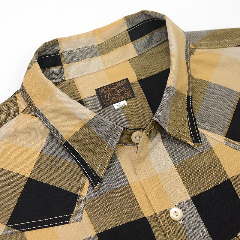 WWS-32S WESTERN CHECK SHIRT WWS32S DELUXEWARE デラックスウエア半袖シャツ シャツ半袖の画像