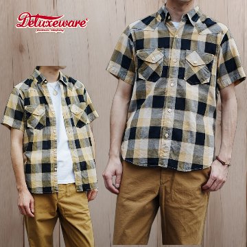 WWS-32S WESTERN CHECK SHIRT WWS32S DELUXEWARE デラックスウエア半袖シャツ シャツ半袖の画像
