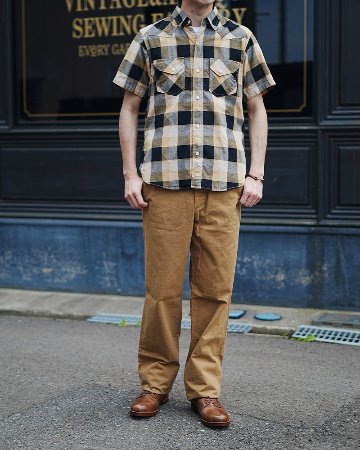 WWS-32S WESTERN CHECK SHIRT WWS32S DELUXEWARE デラックスウエア半袖シャツ シャツ半袖の画像