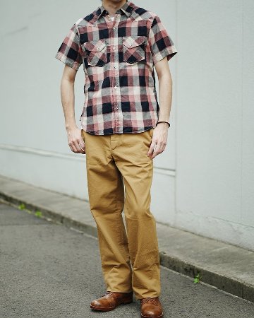 WWS-32S WESTERN CHECK SHIRT WWS32S DELUXEWARE デラックスウエア半袖シャツ シャツ半袖の画像
