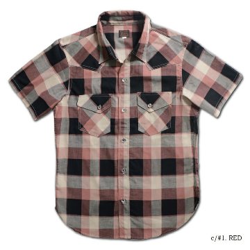 WWS-32S WESTERN CHECK SHIRT WWS32S DELUXEWARE デラックスウエア半袖シャツ シャツ半袖の画像