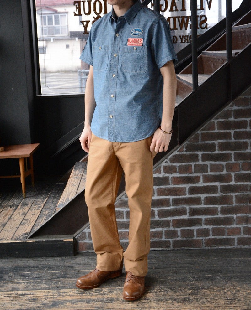 WWS-33SPT SHORT WORK SHIRT WWS33SPT DELUXEWARE デラックスウエア半袖シャツ シャツ半袖の画像