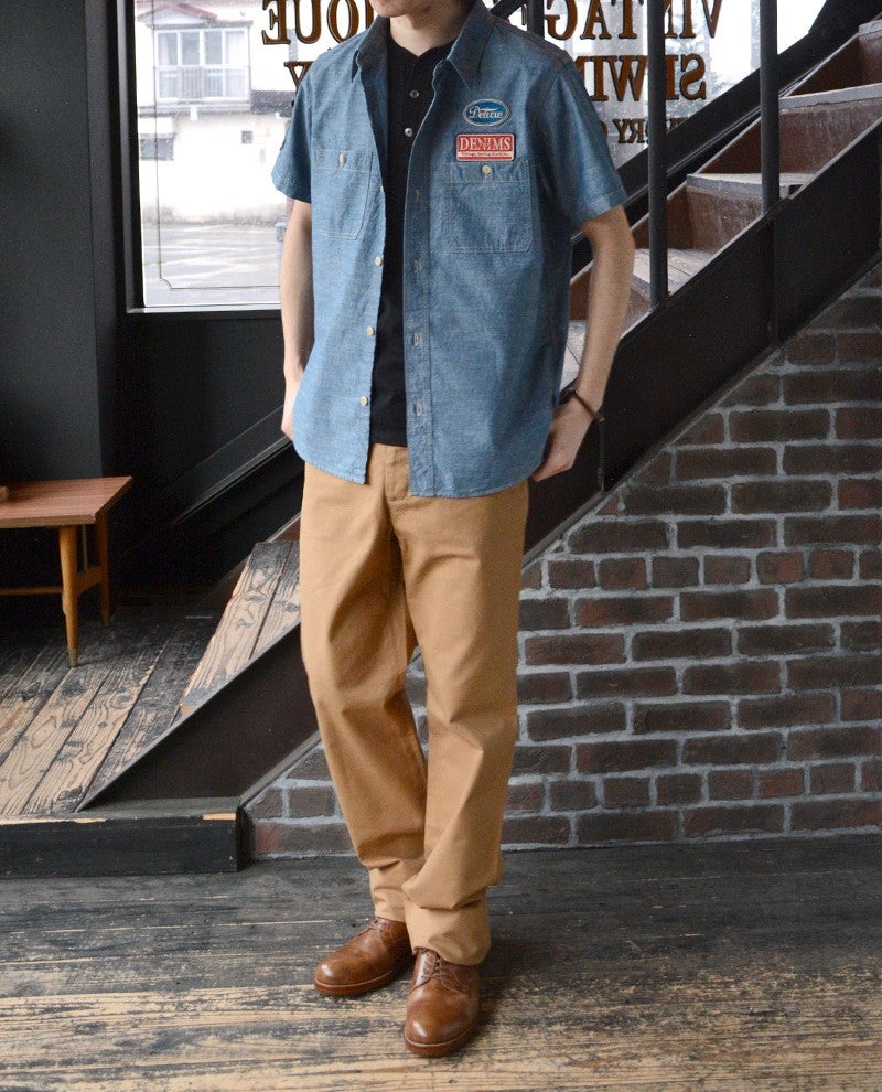 WWS-33SPT SHORT WORK SHIRT WWS33SPT DELUXEWARE デラックスウエア半袖シャツ シャツ半袖の画像
