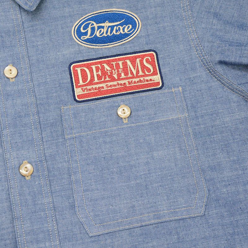 WWS-33SPT SHORT WORK SHIRT WWS33SPT DELUXEWARE デラックスウエア半袖シャツ シャツ半袖の画像