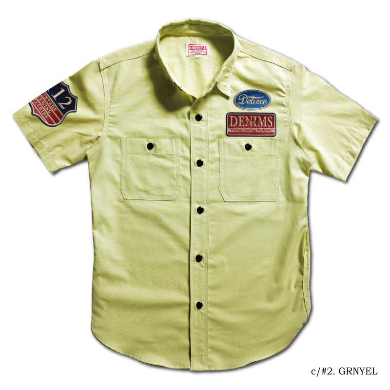 WWS-33SPT SHORT WORK SHIRT WWS33SPT DELUXEWARE デラックスウエア半袖シャツ シャツ半袖の画像