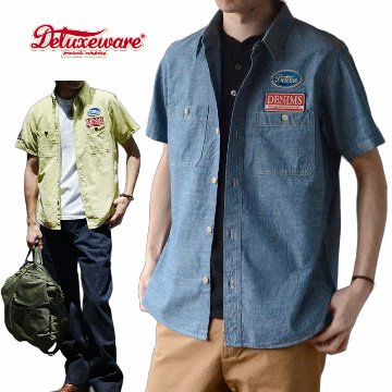 WWS-33SPT SHORT WORK SHIRT WWS33SPT DELUXEWARE デラックスウエア半袖シャツ シャツ半袖の画像