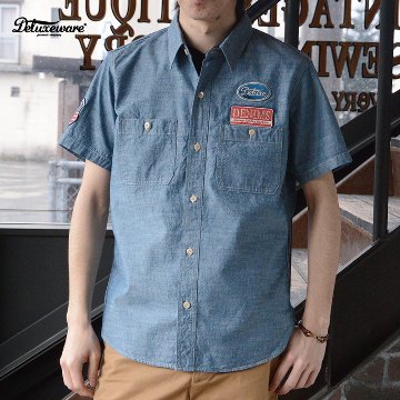 WWS-33SPT SHORT WORK SHIRT WWS33SPT DELUXEWARE デラックスウエア半袖シャツ シャツ半袖の画像