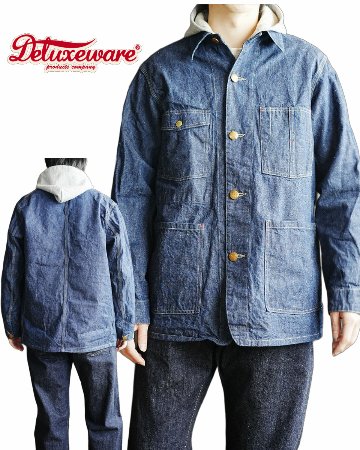 111XX 40S 10.5oz DARK DENIM COVERALL DELUXEWARE デラックスウエアジャケット アウターの画像