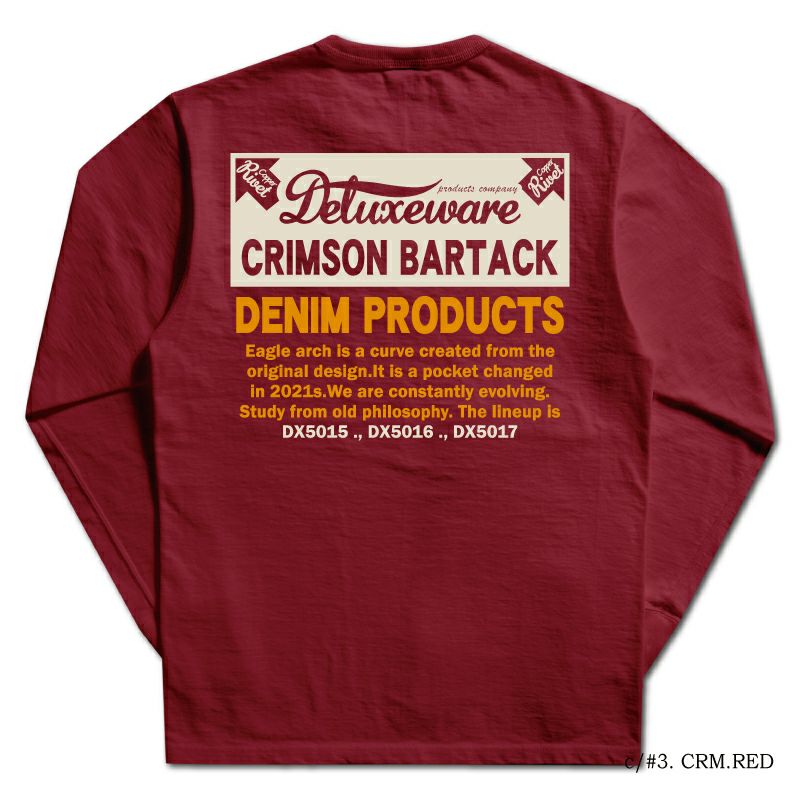 BRGX-264 CRIMSON BARTACK BRGX264 DELUXEWARE デラックスウエア長袖Tシャツ ロンTの画像