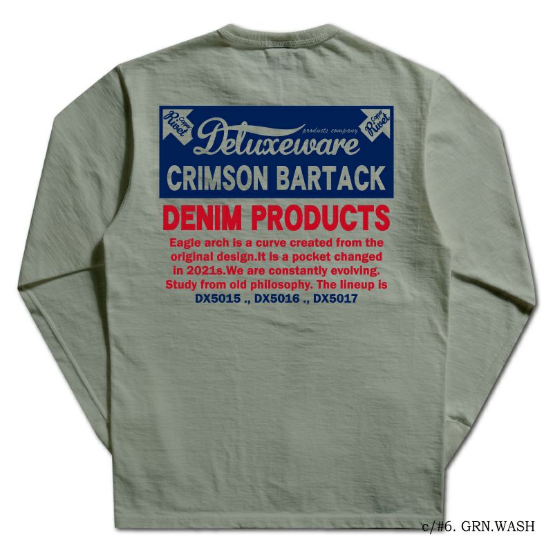BRGX-264 CRIMSON BARTACK BRGX264 DELUXEWARE デラックスウエア長袖Tシャツ ロンTの画像