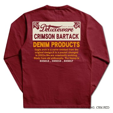 BRGX-264 CRIMSON BARTACK BRGX264 DELUXEWARE デラックスウエア長袖Tシャツ ロンTの画像
