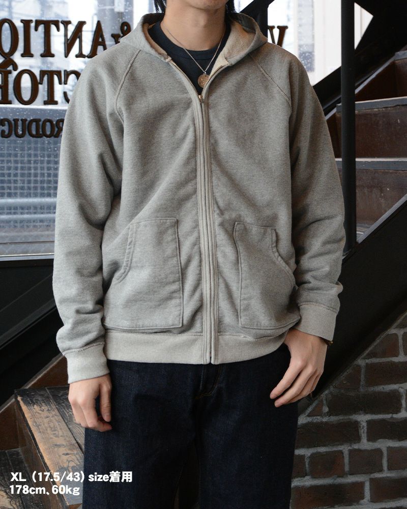 SRZ-00 FULL-ZIP LIGHT PARKER SRZ00 DELUXEWARE デラックスウエアスウェット デラックスウエアスエットの画像