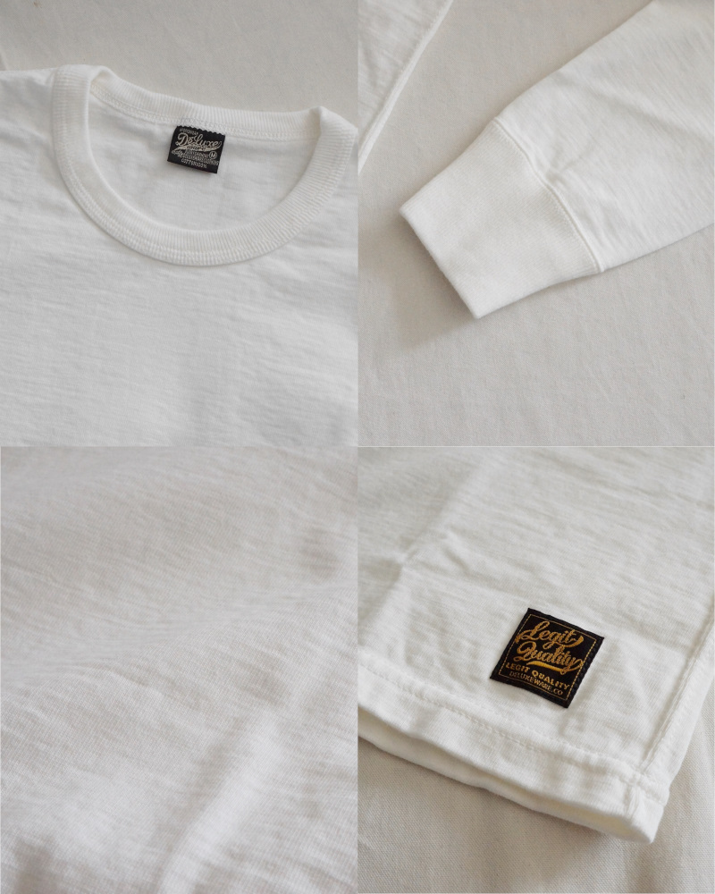DXTL-00 WH 無地長袖Tシャツ DXTL00 DELUXEWARE デラックスウエア長袖Tシャツ ロンTの画像