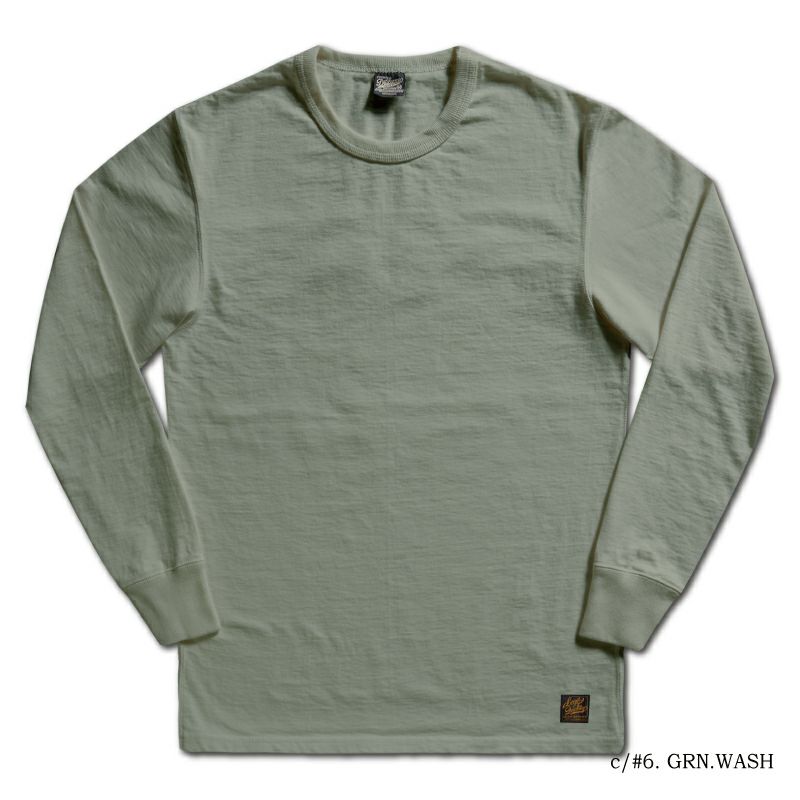 DXTL-00 GRN.WASH 無地長袖Tシャツ DXTL00 DELUXEWARE デラックスウエア長袖Tシャツ ロンTの画像