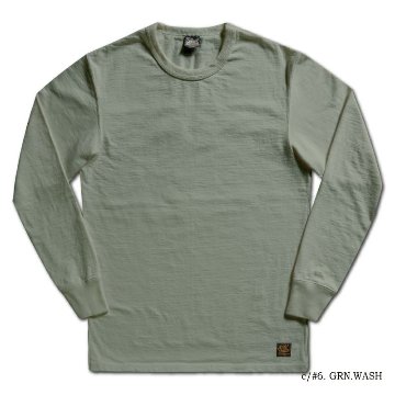 DXTL-00 GRN.WASH 無地長袖Tシャツ DXTL00 DELUXEWARE デラックスウエア長袖Tシャツ ロンTの画像