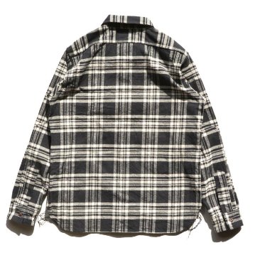 SNL21-02-BK-ネルワークシャツ21-02-SLN2102-SAMURAIJEANS-サムライジーンズネルシャツ-長袖シャツの画像