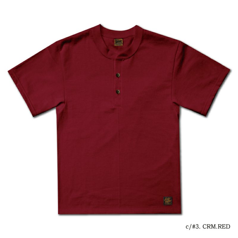 SDHT-00 CRM.RD HENLY NECK T-SHIRT SDHT00 DELUXEWARE デラックスウエアＴシャツ ヘンリーネックＴシャツの画像