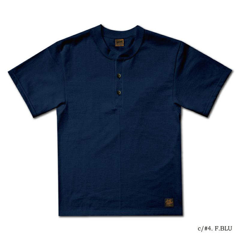 SDHT-00 F.BL HENLY NECK T-SHIRT SDHT00 DELUXEWARE デラックスウエアＴシャツ ヘンリーネックＴシャツの画像