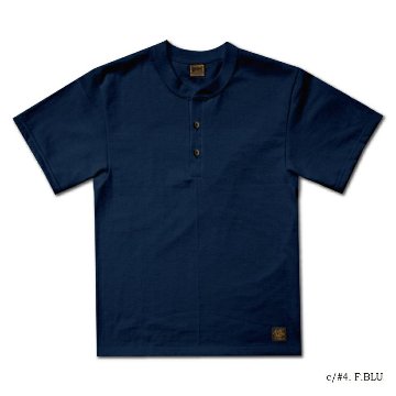 SDHT-00 F.BL HENLY NECK T-SHIRT SDHT00 DELUXEWARE デラックスウエアＴシャツ ヘンリーネックＴシャツの画像
