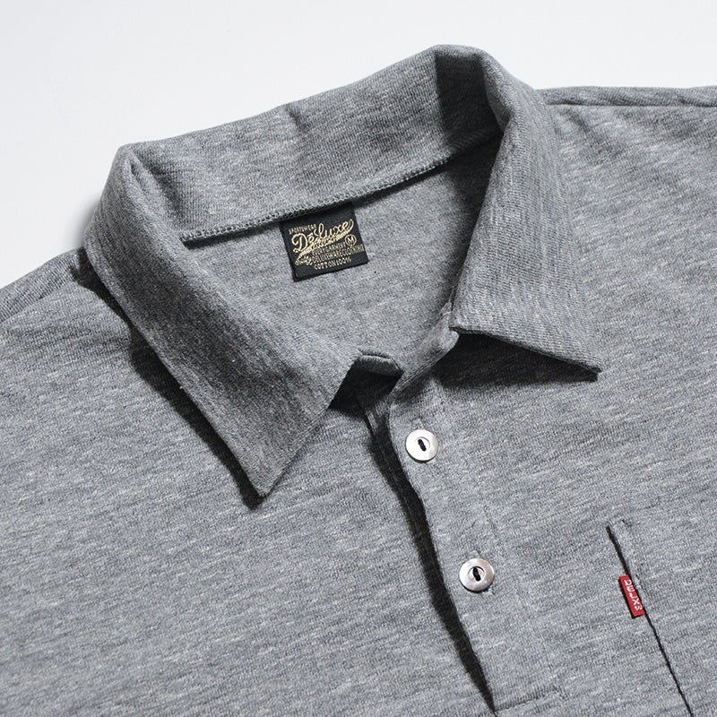 OCTS-00 MDGRY OPEN COLLAR T-SHIRT OCTS00 DELUXEWARE デラックスウエアシャツ オープンカラーシャツ ポロシャツ-シャツ半袖の画像