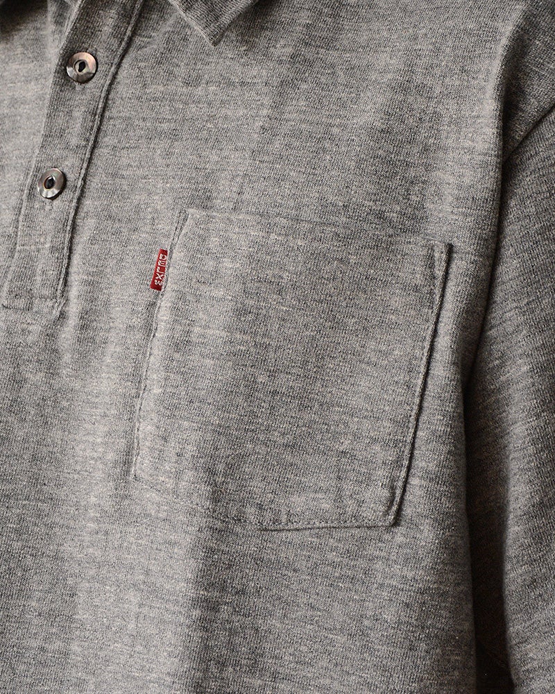 OCTS-00 MDGRY OPEN COLLAR T-SHIRT OCTS00 DELUXEWARE デラックスウエアシャツ オープンカラーシャツ ポロシャツ-シャツ半袖の画像