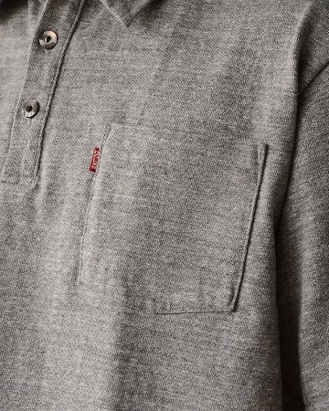 OCTS-00 MDGRY OPEN COLLAR T-SHIRT OCTS00 DELUXEWARE デラックスウエアシャツ オープンカラーシャツ ポロシャツ-シャツ半袖の画像