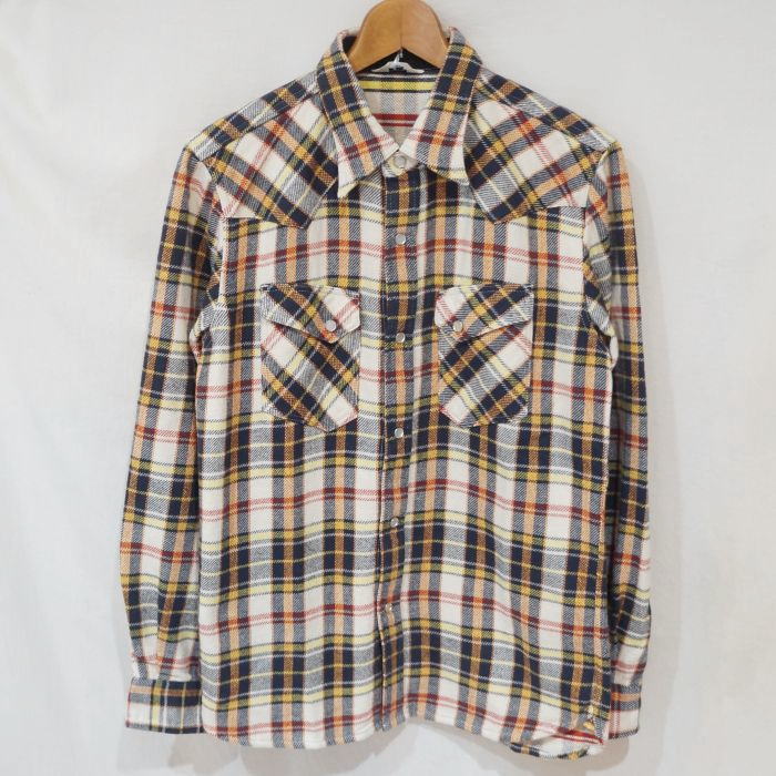  FN-SNW-014L フランネルチェックウエスタンシャツ014L FNSNW014L FLATHEAD フラットヘッド OMBRE CHECK FLANNEL WESTERN SHIRTの画像